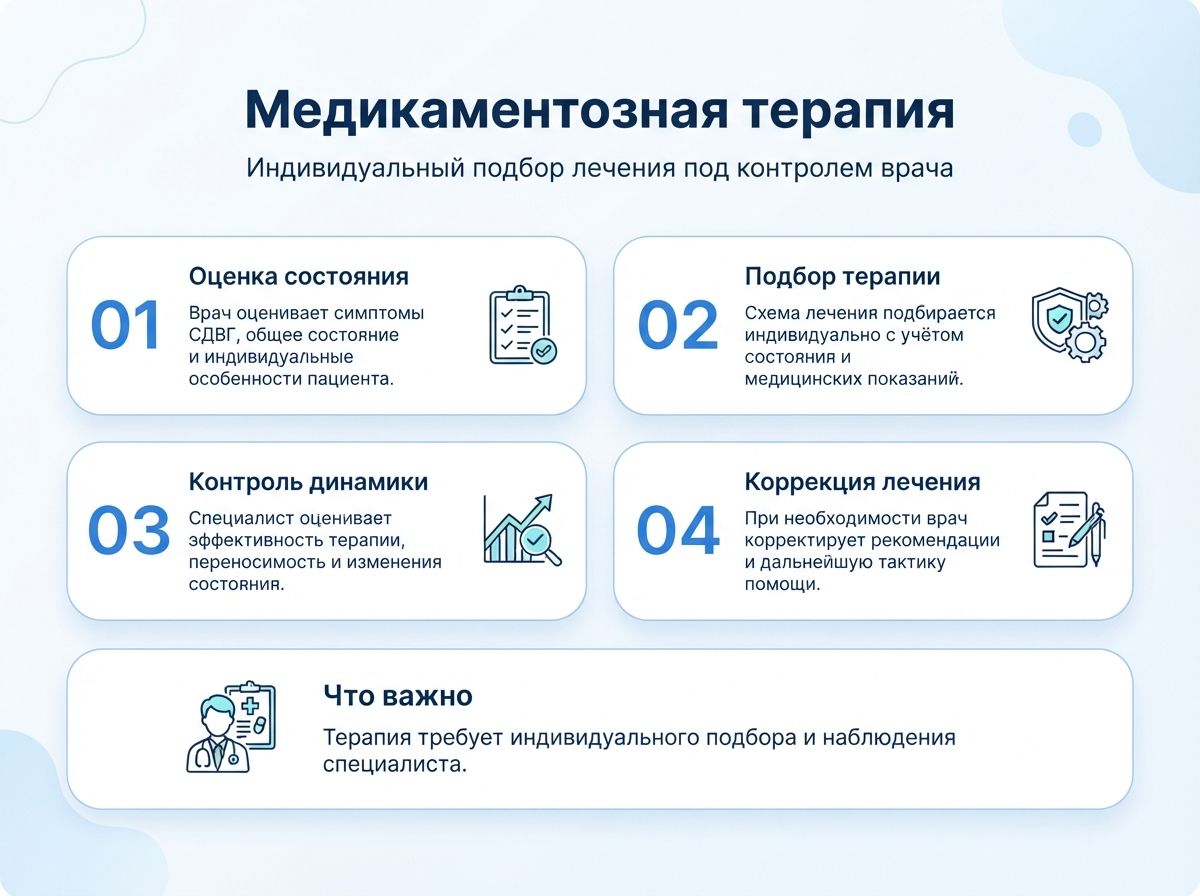 Лечение СДВГ в Самаре у детей и взрослыхинфографика